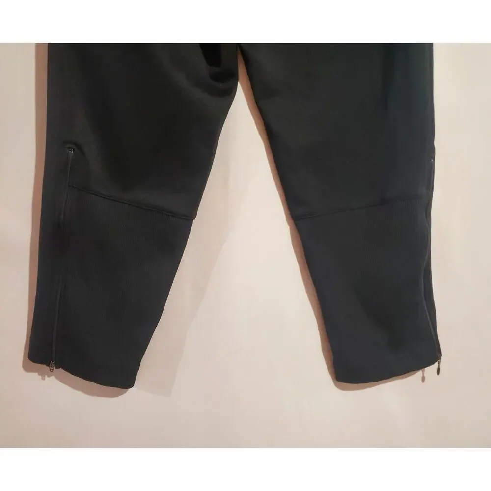 Adidas VTG Y2K Ankle Zip Pull On Track Pants Mens Size S Ribbed Black 3 Stripe